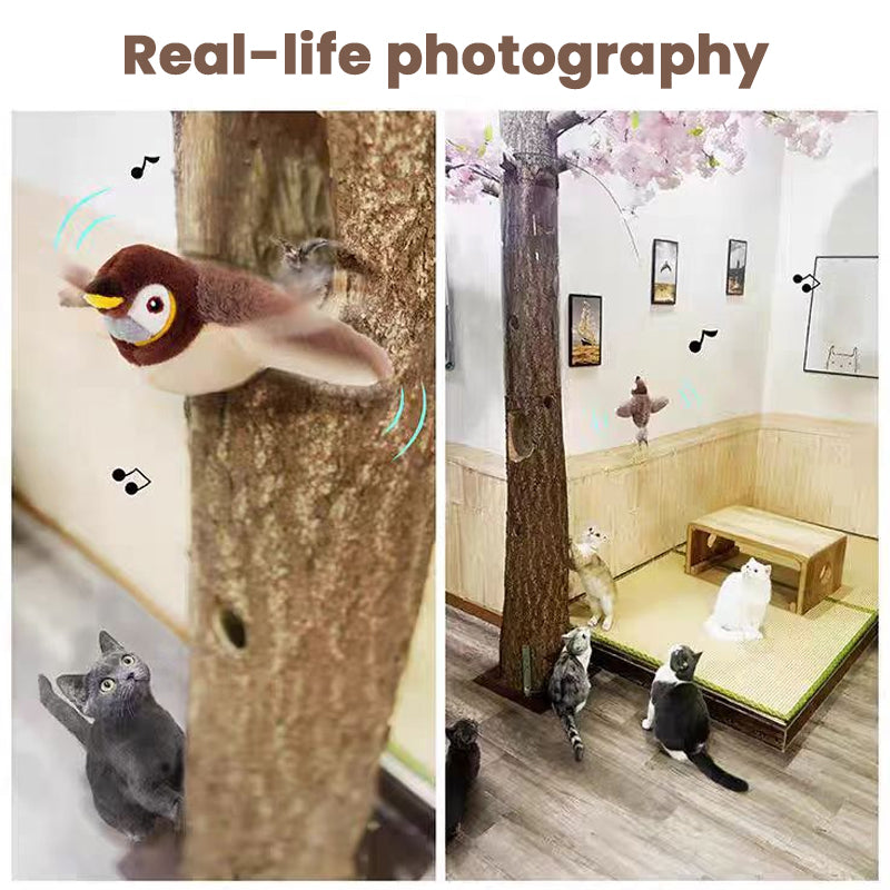 🐦 Realistisk Elektrisk Spurv – Bevegelig & Lekende Dekor