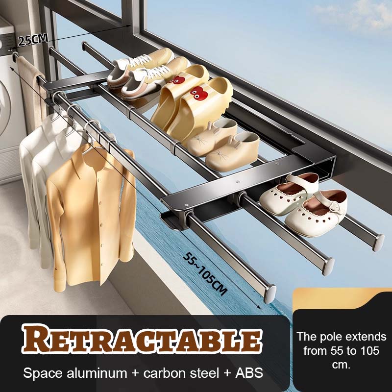 Sammenleggbar Uttrekkbar Klesstativ 🌤