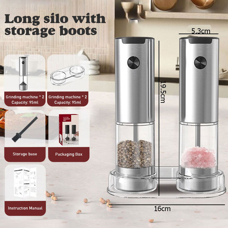 ⚡ Elektrisk Kvern – Enkel, Justerbar & Med Lys