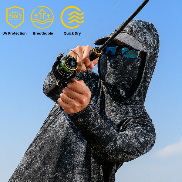 🎣Fiskeklær Med Hette Og Solbeskyttelse