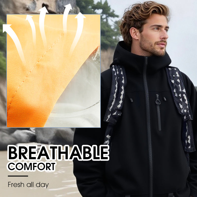 🔥Vanntett sportsjakke med hette for utendørs bruk