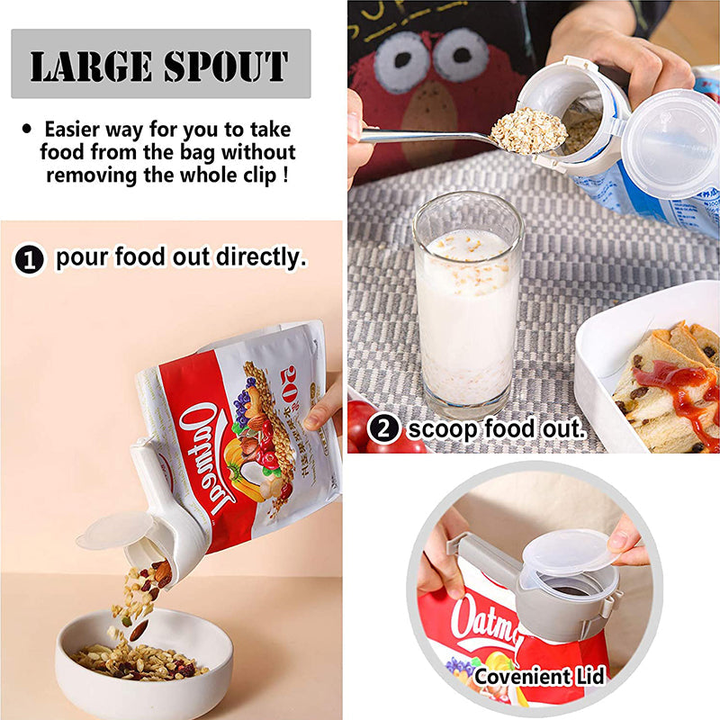 🔒🔄 Matposeklyper med Helleåpning – Enkel utmating & god tetting!