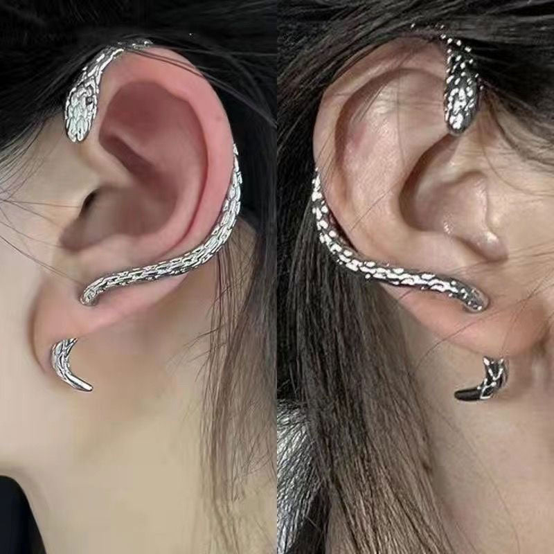 🐍 Unik Serpent Wrap Øredobb – Retro & Kreativ Stil