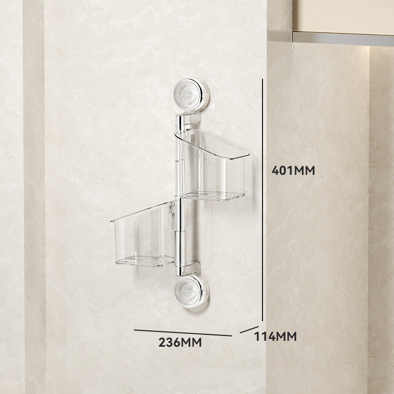 🍽️ Roterbar oppbevaringsboks med sugekopp – plassbesparende på kjøkkenet