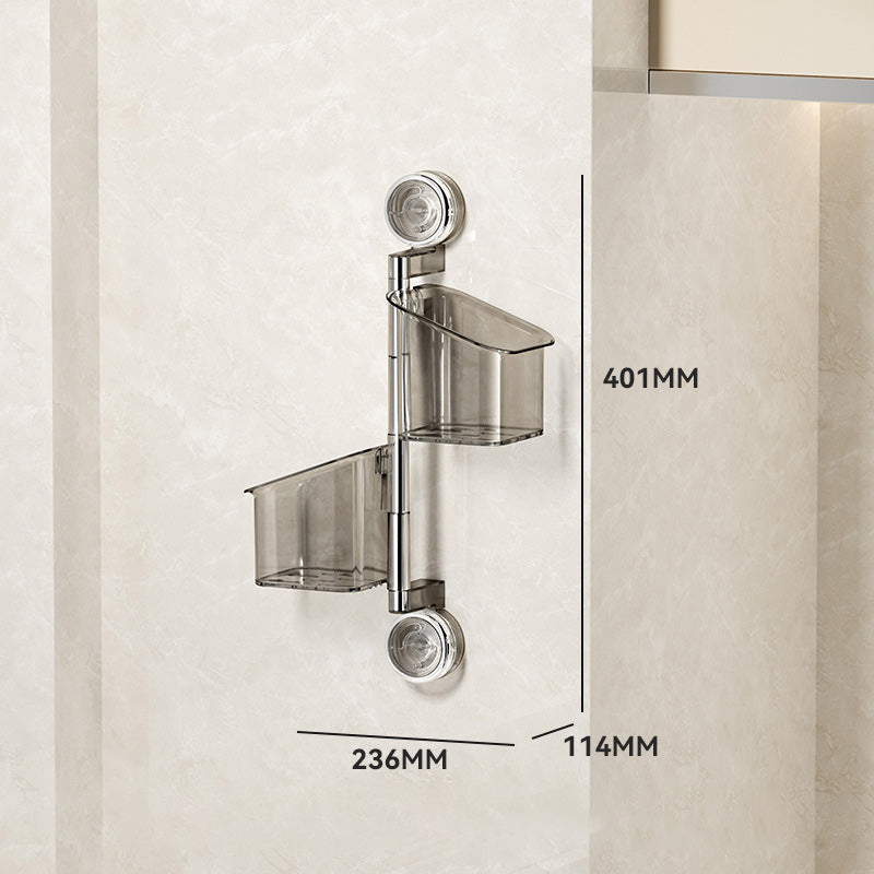 🍽️ Roterbar oppbevaringsboks med sugekopp – plassbesparende på kjøkkenet