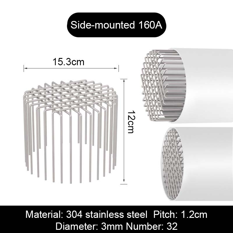 🛡 Avløpsbeskyttelse i 304 Rustfritt Stål – Holder Fugler, Rotter og Rusk Ute