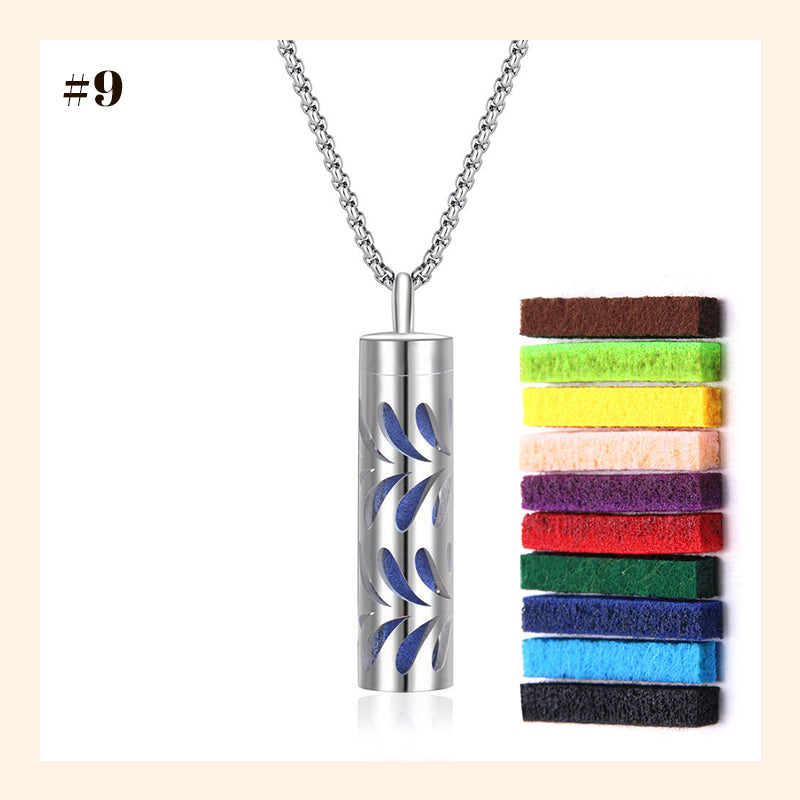 🌿✨ Aromaterapi Utskåret Diffuser Halskjede – Parfyme Vedheng