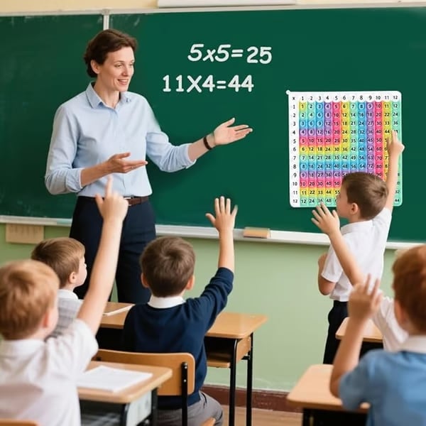 🎯 12x12 Gangetabellspill – Bærbar Mattelek for Barn