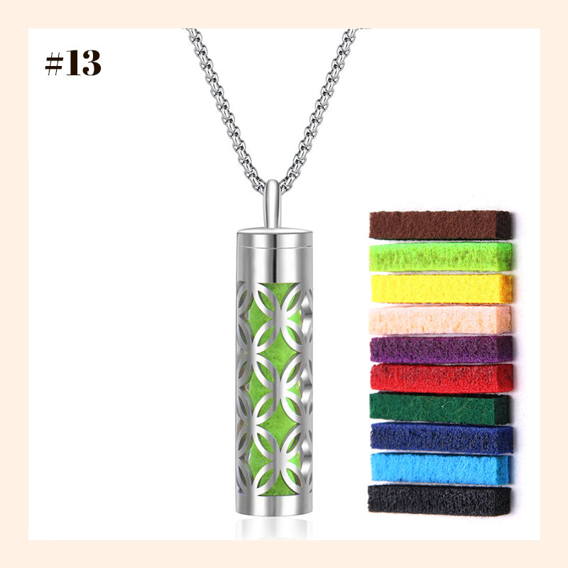 🌿✨ Aromaterapi Utskåret Diffuser Halskjede – Parfyme Vedheng