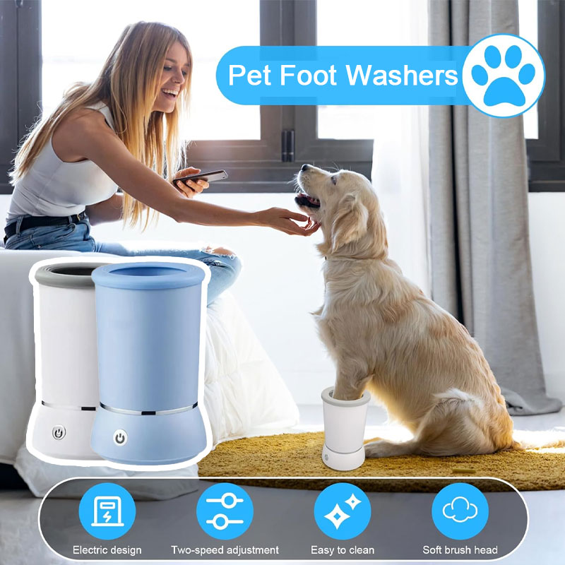 🐾💦 Elektrisk Fotvasker for Kjæledyr – Enkel og Skånsom Potevask uten Gnidning
