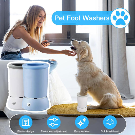 🐾💦 Elektrisk Fotvasker for Kjæledyr – Enkel og Skånsom Potevask uten Gnidning