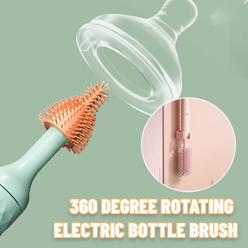🍼✨ Elektrisk 360° Flaskebørste – Enkel & Dyp Rengjøring! 🎁 Fri frakt