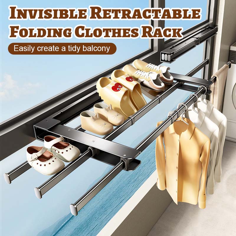 Sammenleggbar Uttrekkbar Klesstativ 🌤