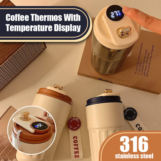 ☕ Kaffetermos med Temperaturdisplay
