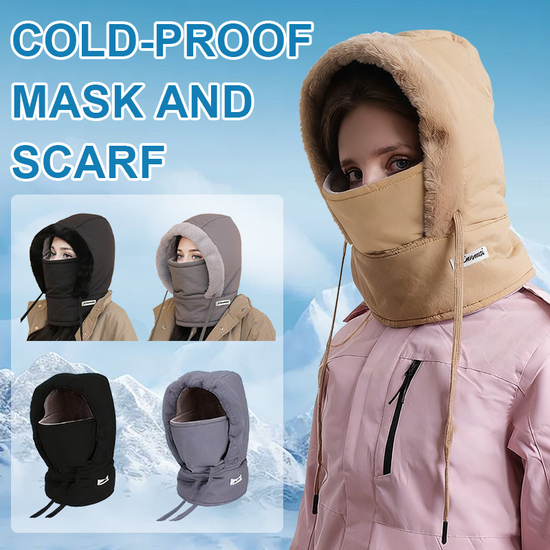 ❄️ Vinterlue med fleece og ansiktsmaske