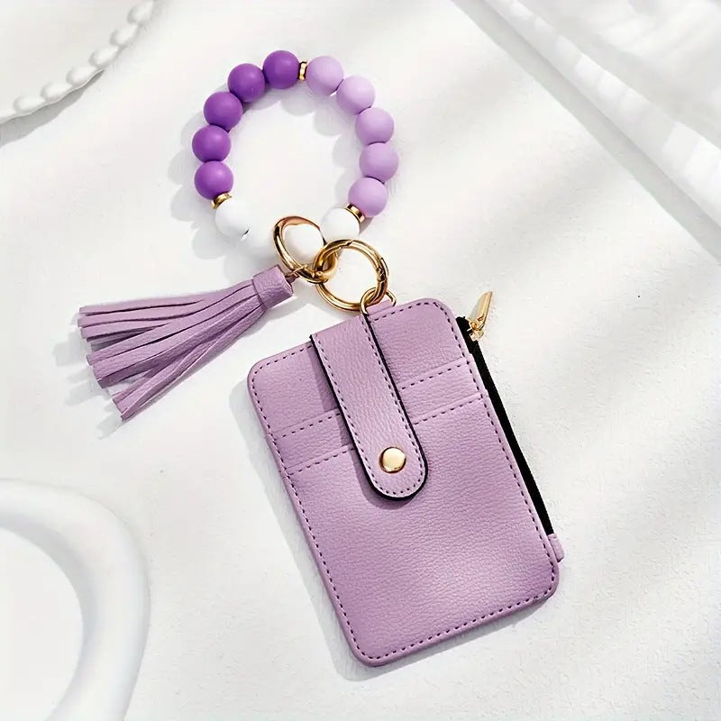 🎅Storsalg Siste dagssalg 🔥- Silikonperlearmbånd, kortholder, nøkkelring