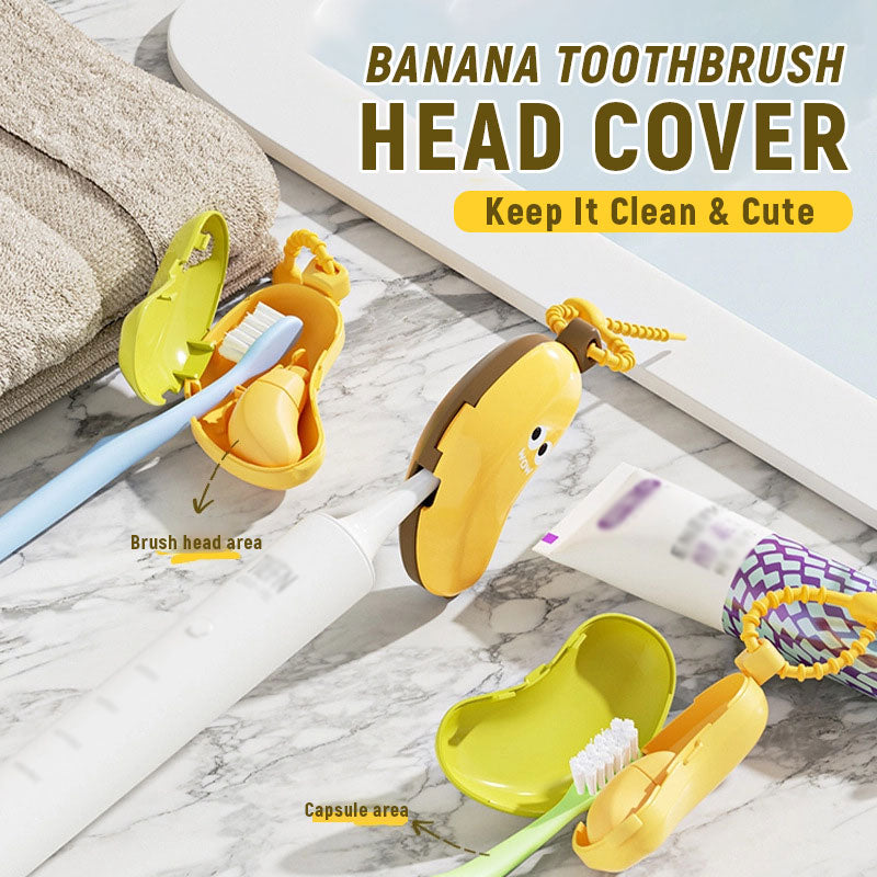 🎁 Kjøp 1 Få 1 Gratis 🍌 Banan Tannbørstehode Deksel – Søt & Ren Beskyttelse 🪥✨