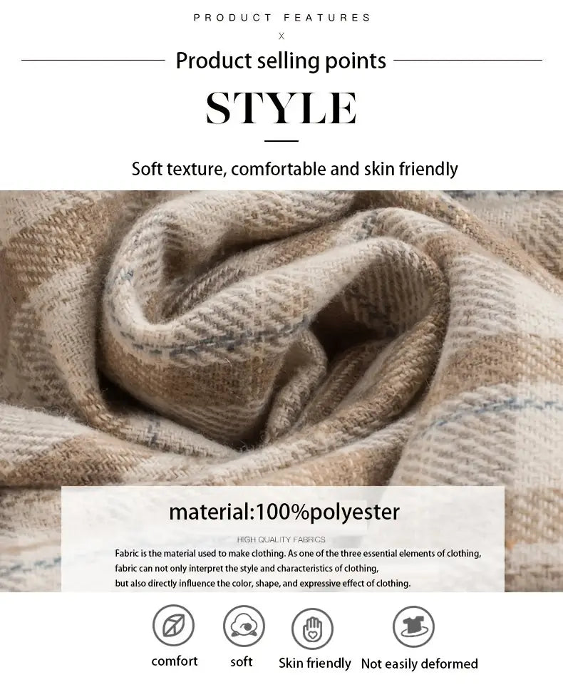 🍂 Høst & Vinter: Rutete Damejakke – Stilig og Varm