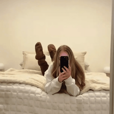 Gåsedunssokker i ull til jul