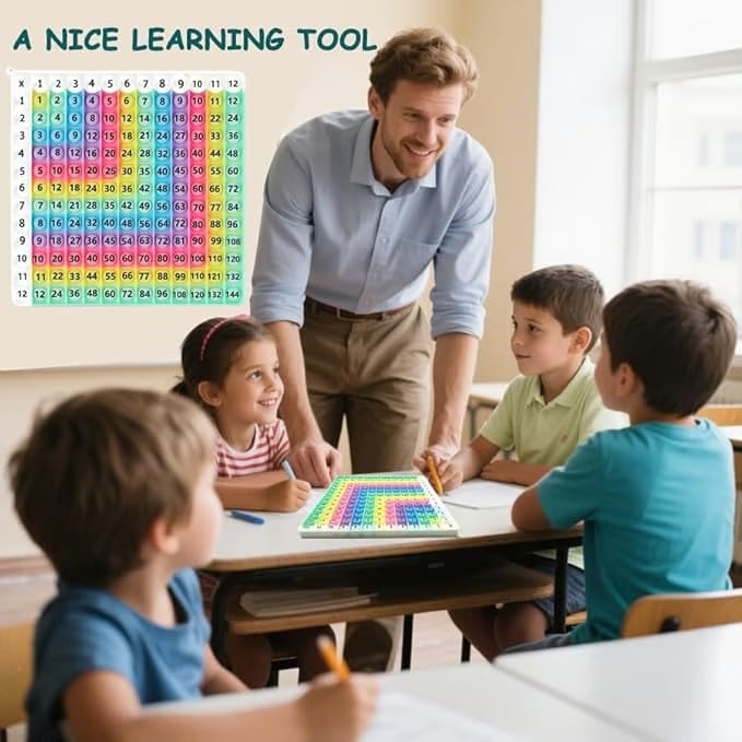 🎯 12x12 Gangetabellspill – Bærbar Mattelek for Barn