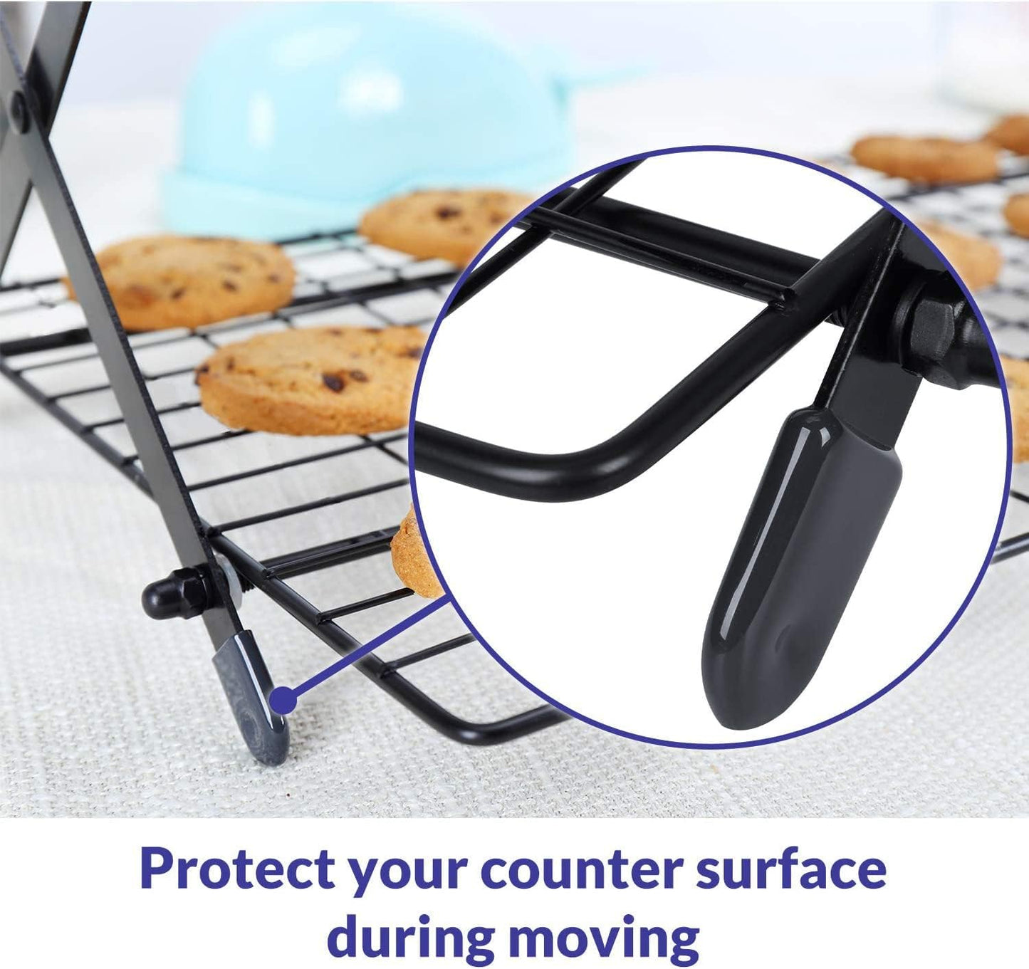 🍪 3/4-etasjes sammenleggbar kjølerist – Utvid for å steke, fell sammen for å spare plass!