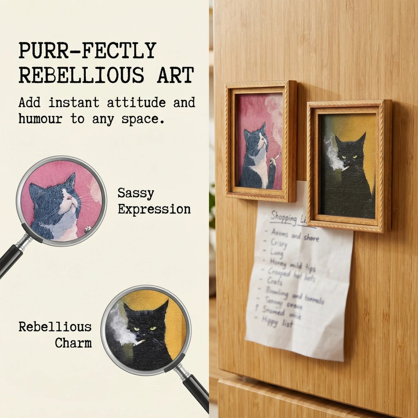 🌹 Søte kjøleskapsmagneter til katter – Sjarmerende katterammedekorasjoner til hjem og kontor 🐱✨