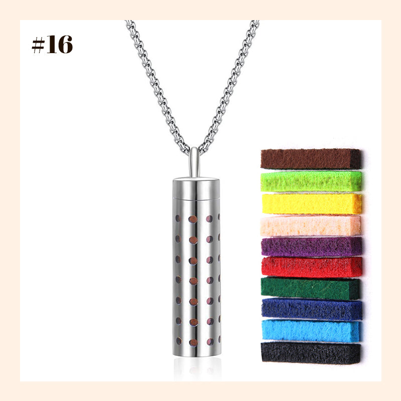 🌿✨ Aromaterapi Utskåret Diffuser Halskjede – Parfyme Vedheng