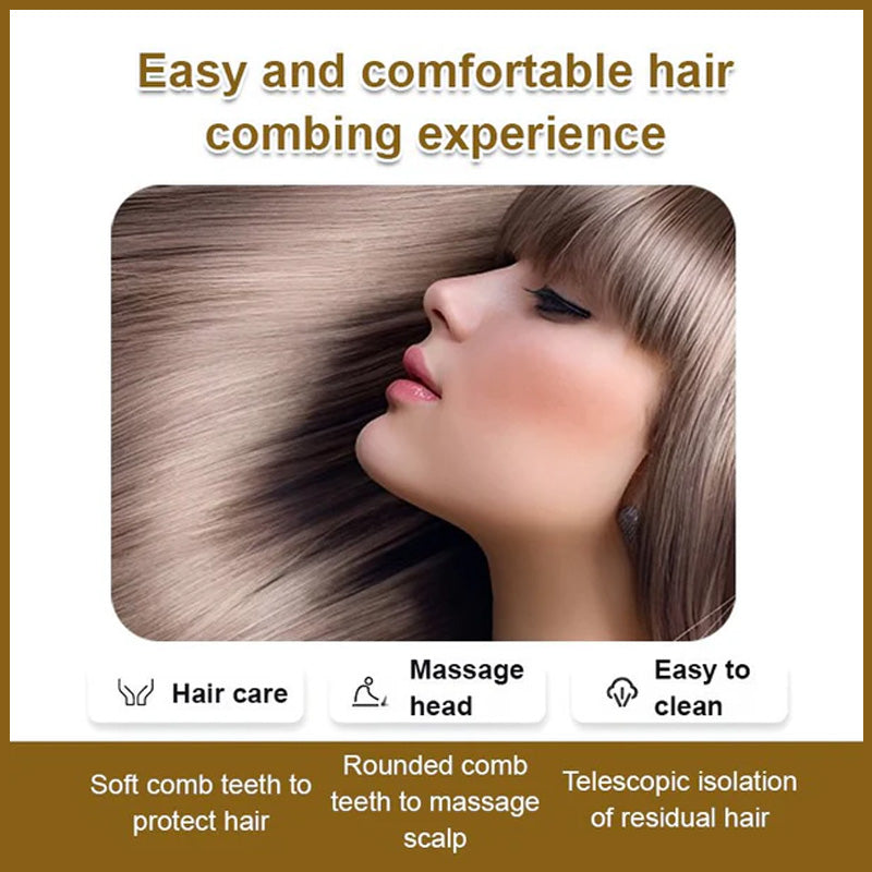 ✨ Roterende hårbørste med massasje – glatt og flokefritt hår