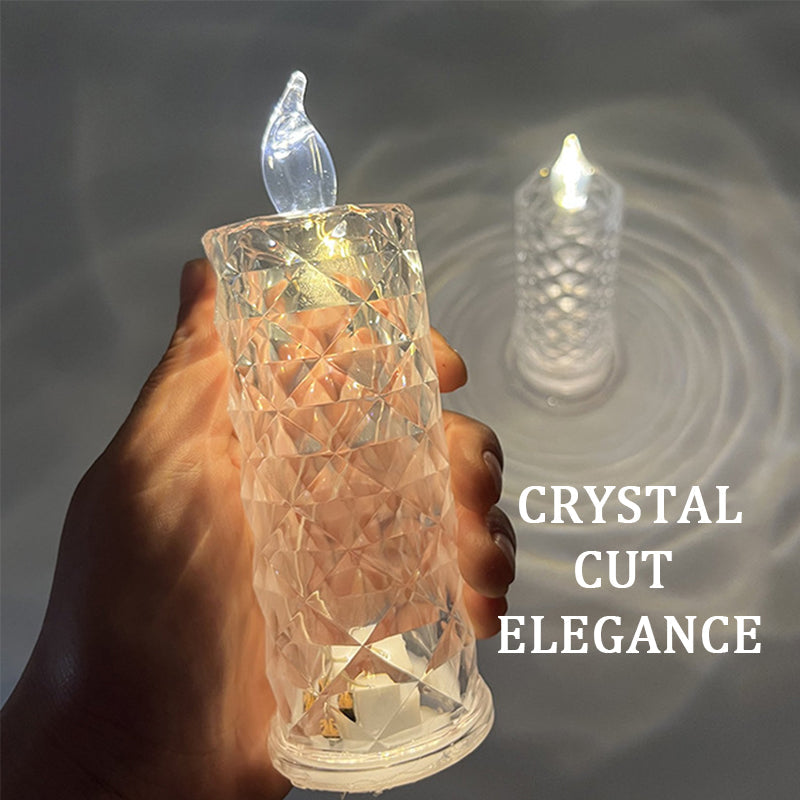 ✨ Crystal Rose Lys – Romantisk Glød Uten Rot