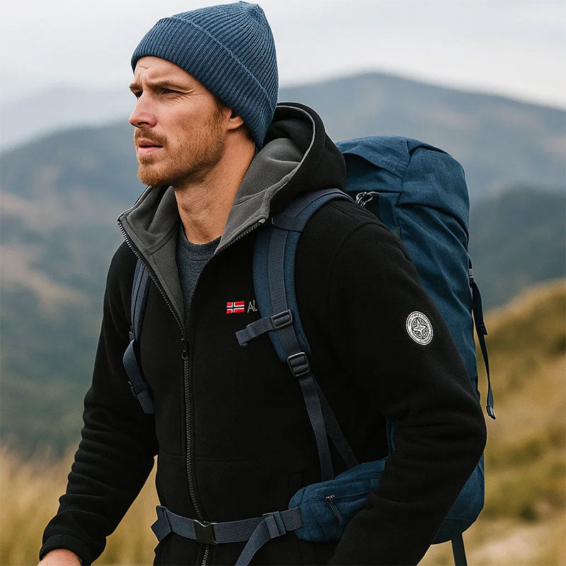 🔥 Dobbeltlags kunstskinn hettejakke