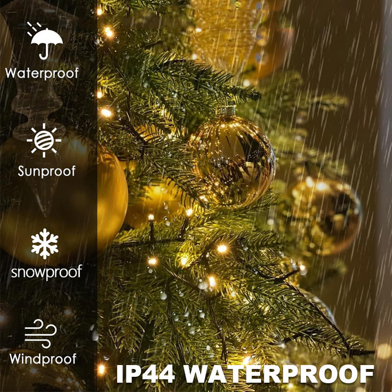 🎄 LED-ring juletrelys med femkantet stjerne 🎄