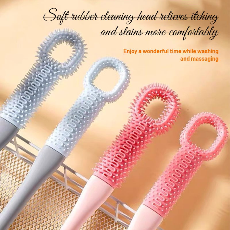 🪥 Fotbørste med langt håndtak – enkel rengjøring uten å bøye deg（2stk）