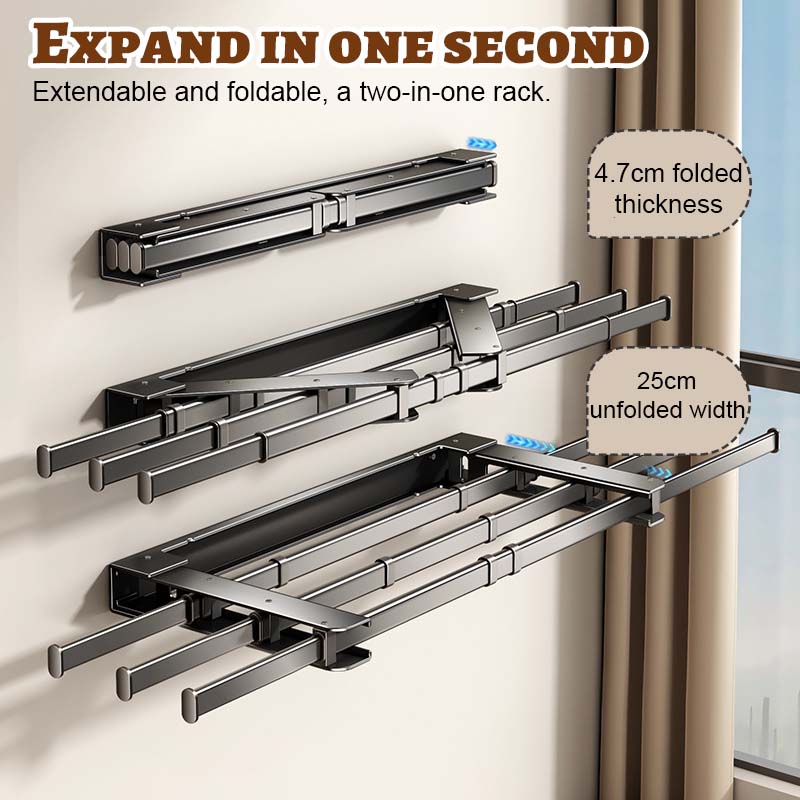 Sammenleggbar Uttrekkbar Klesstativ 🌤