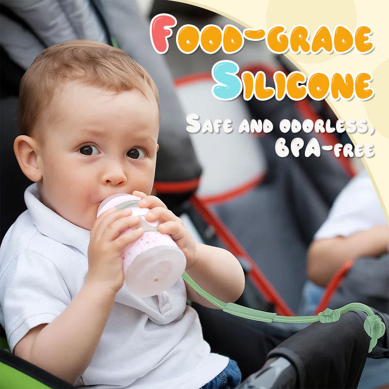 🎀 Silikonrem for Baby – Smokk-, Flaske- & Lekeholder mot Tap
