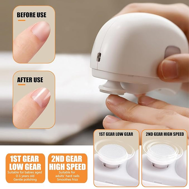 ✨ Elektrisk Neglepolerer & Sikker Negleklipper
