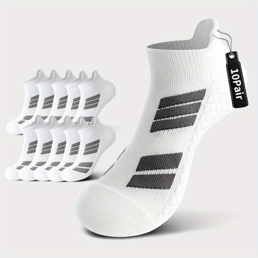 🧦 Unisex Sportssokker – 10 par, Komfortable & Pustende