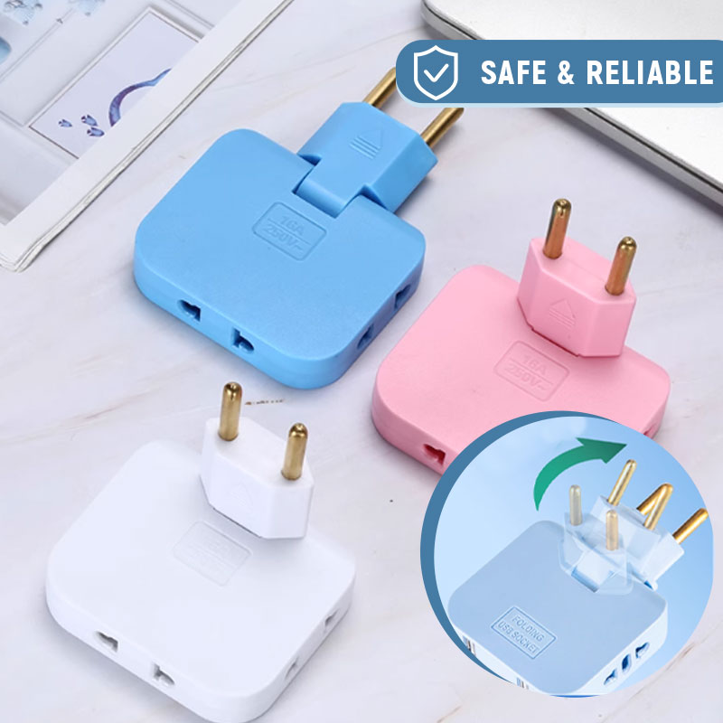 ⚡ Europeisk Strømadapter – Kompakt & Praktisk