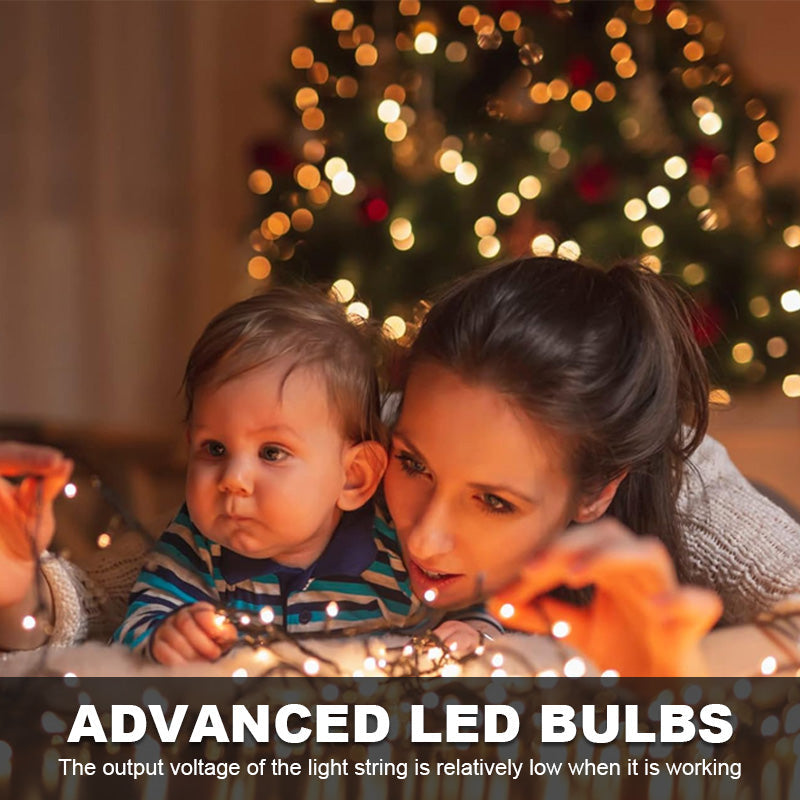 🎄 LED-ring juletrelys med femkantet stjerne 🎄