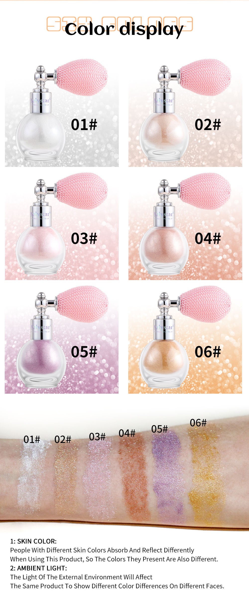 ✨ Lysende Glitter Highlighter – Langvarig & Svettebestandig