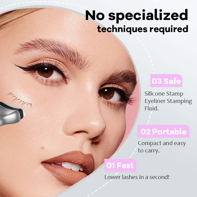 ✨ Dobbel Eyeliner med Stempel for Nedre Vipper 👁️‍🗨️