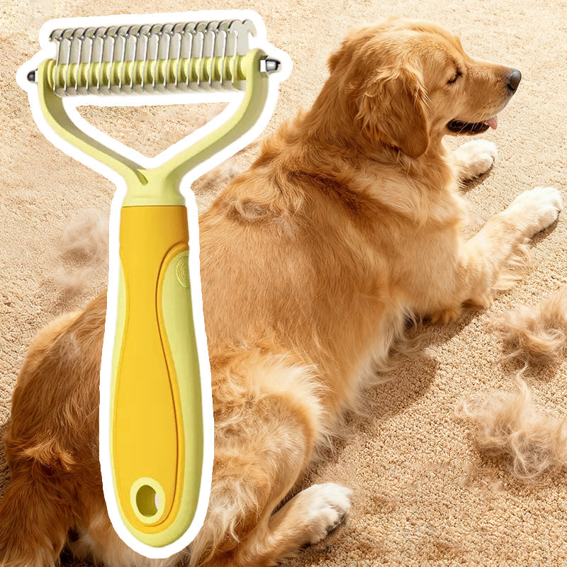 ✨ Dobbeltsidig hårfjerningskam – Perfekt for hund & katt