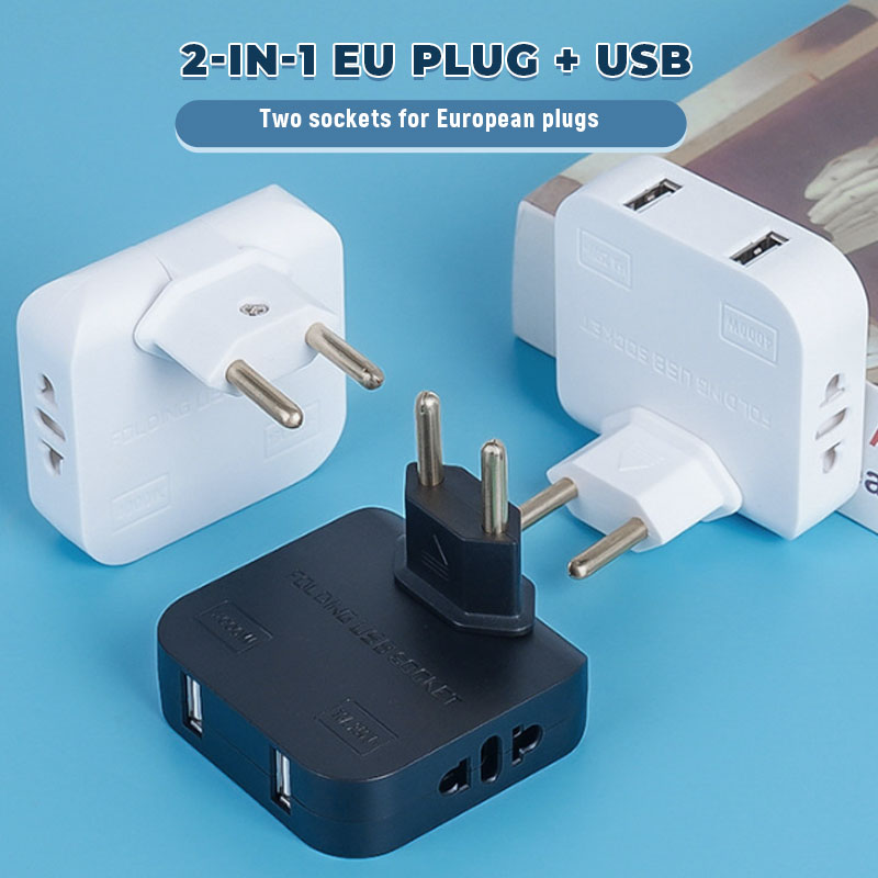 ⚡ Europeisk Strømadapter – Kompakt & Praktisk