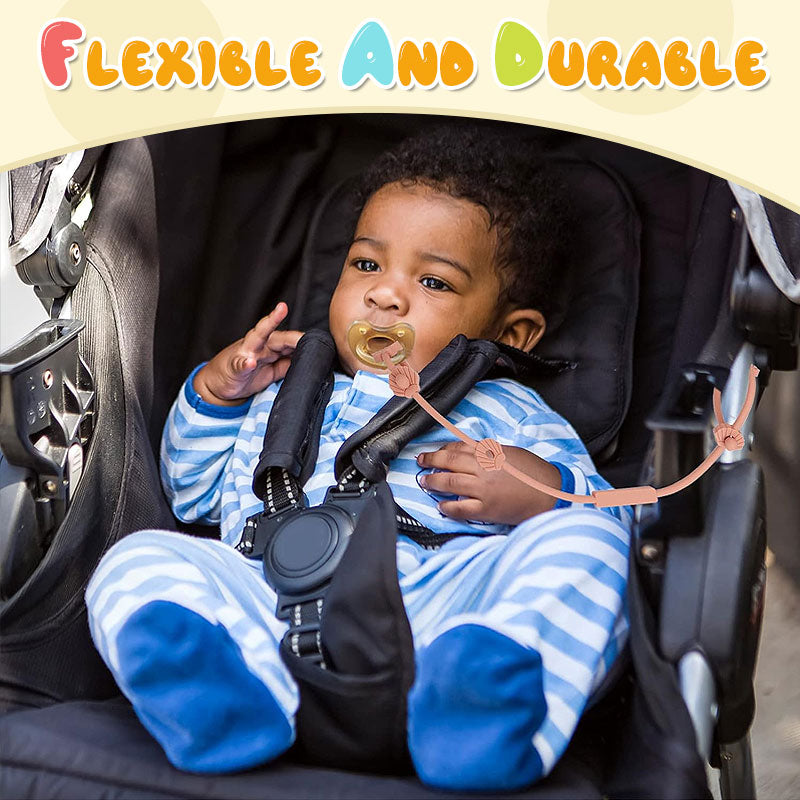 🎀 Silikonrem for Baby – Smokk-, Flaske- & Lekeholder mot Tap