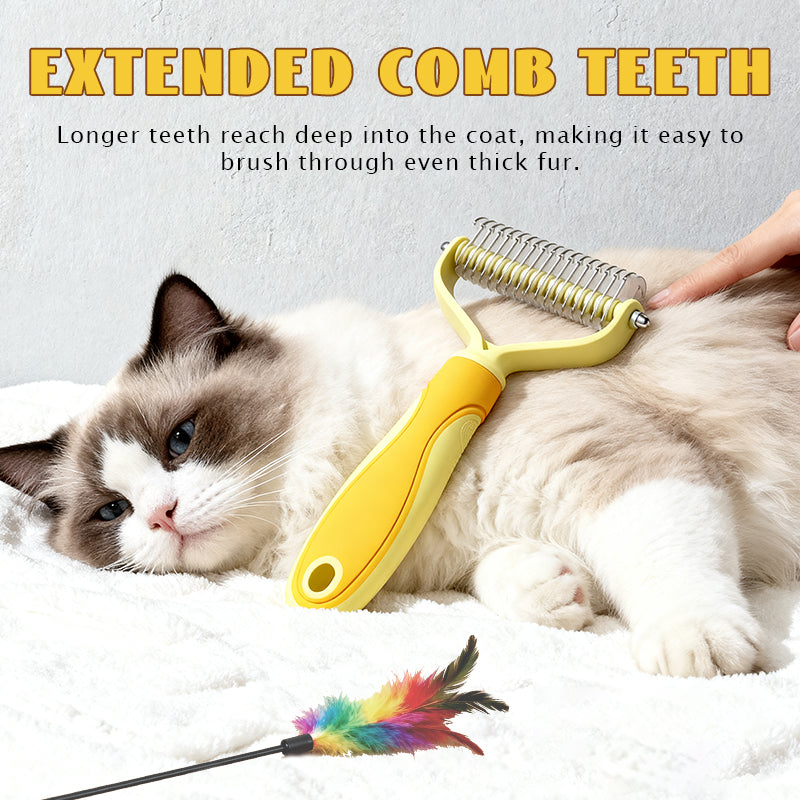 ✨ Dobbeltsidig hårfjerningskam – Perfekt for hund & katt