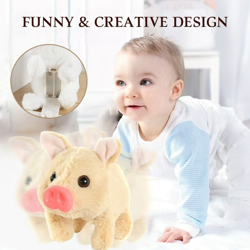 🐷Elektrisk gående grisunge plysjleke