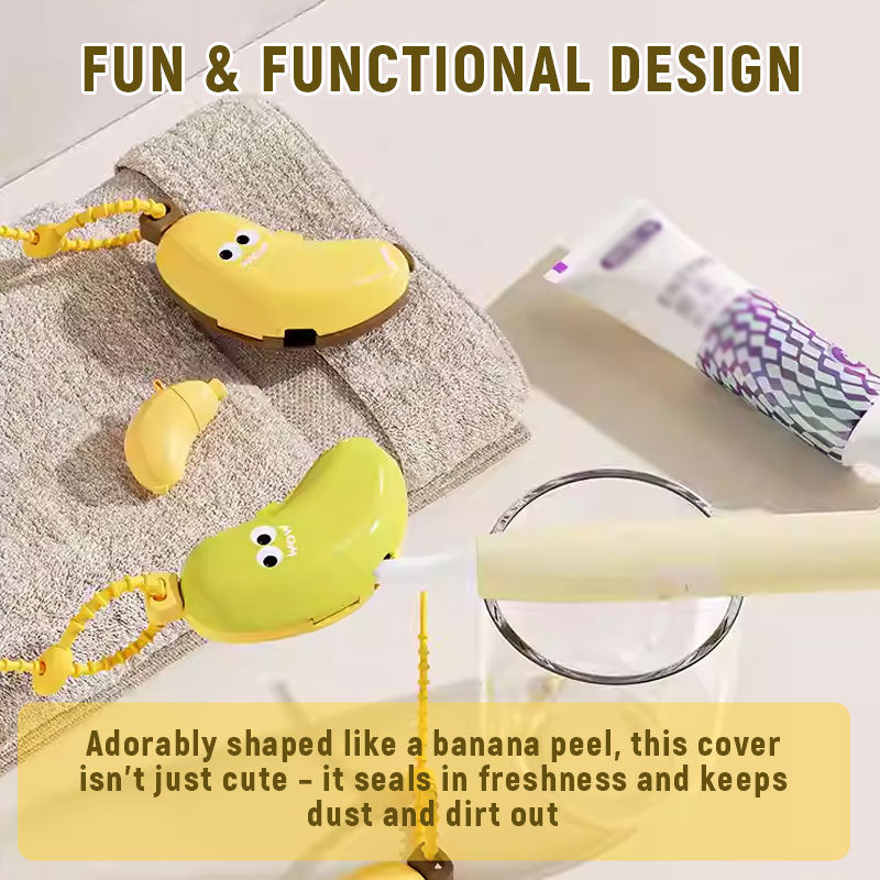 🎁 Kjøp 1 Få 1 Gratis 🍌 Banan Tannbørstehode Deksel – Søt & Ren Beskyttelse 🪥✨