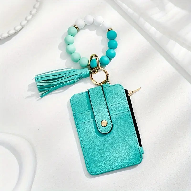 🎅Storsalg Siste dagssalg 🔥- Silikonperlearmbånd, kortholder, nøkkelring