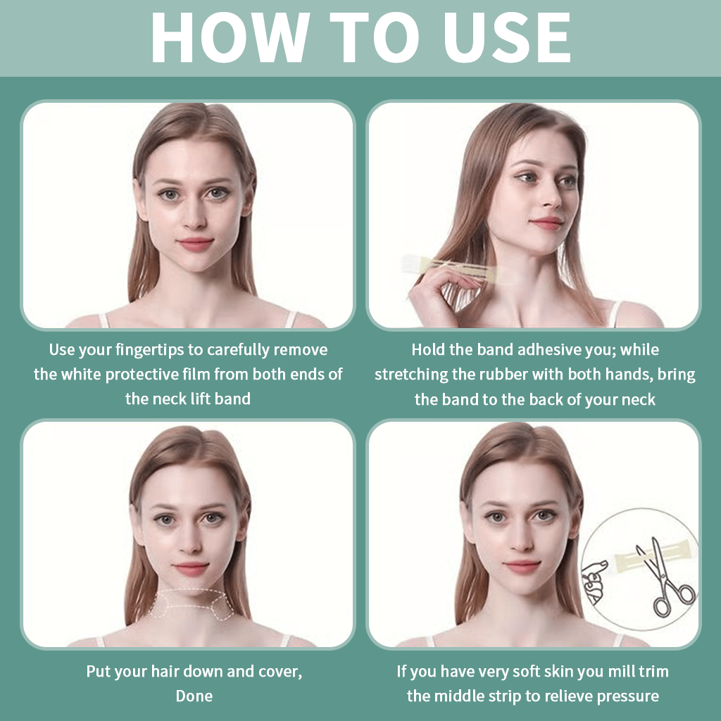 😍💖 Instant Lift Neck Tape – Glatt hals uten synlige rynke