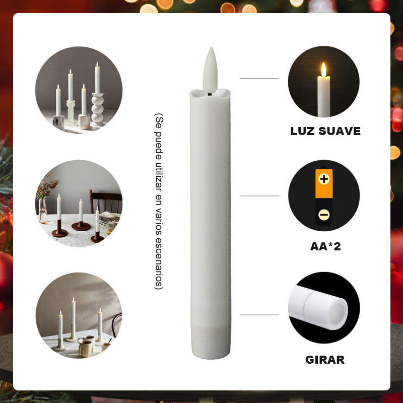 🎄 Julespesial 🔥 6 stk flammeløse LED-vinduslys