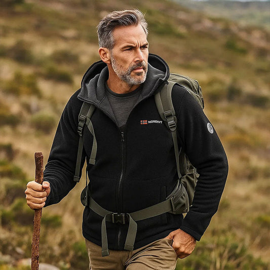 🔥 Dobbeltlags kunstskinn hettejakke